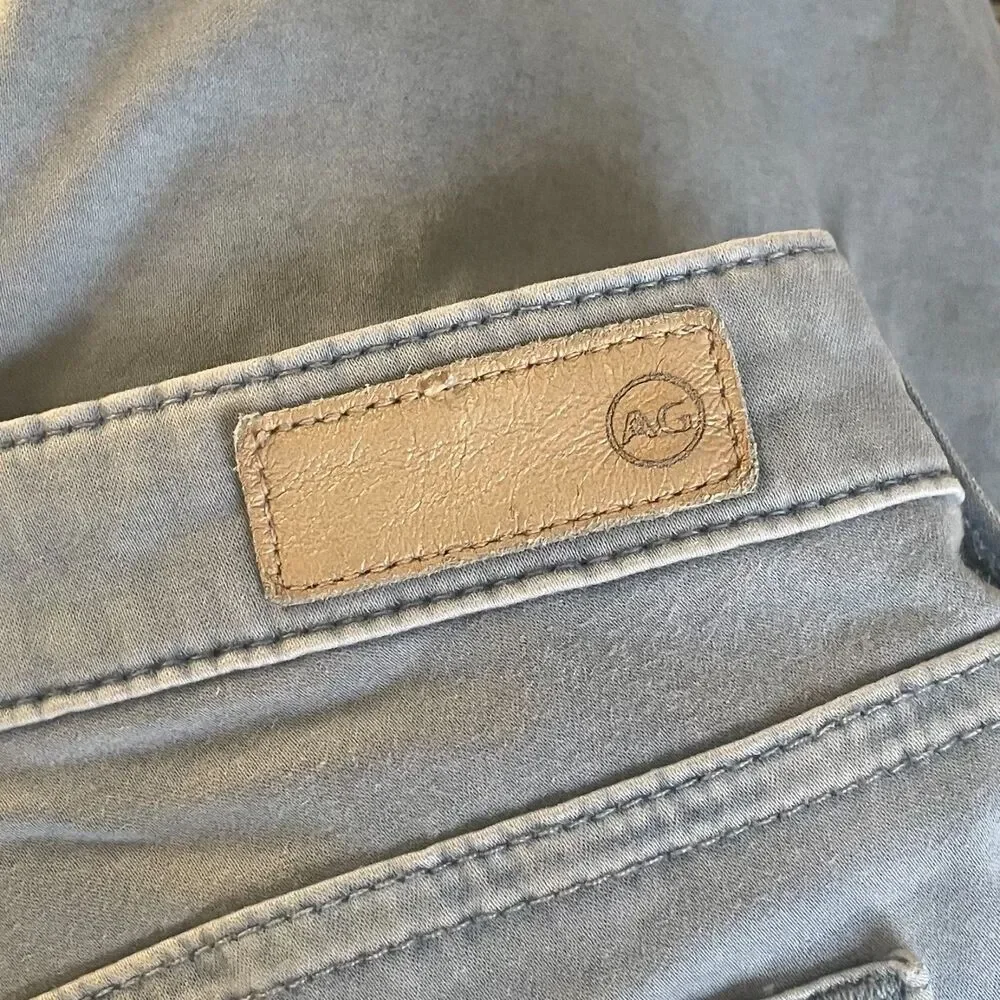 AG Adriano Goldschmied The Stilt Cigarette Pants 30R Cool Light Blue Straight - Picture 5 of 10